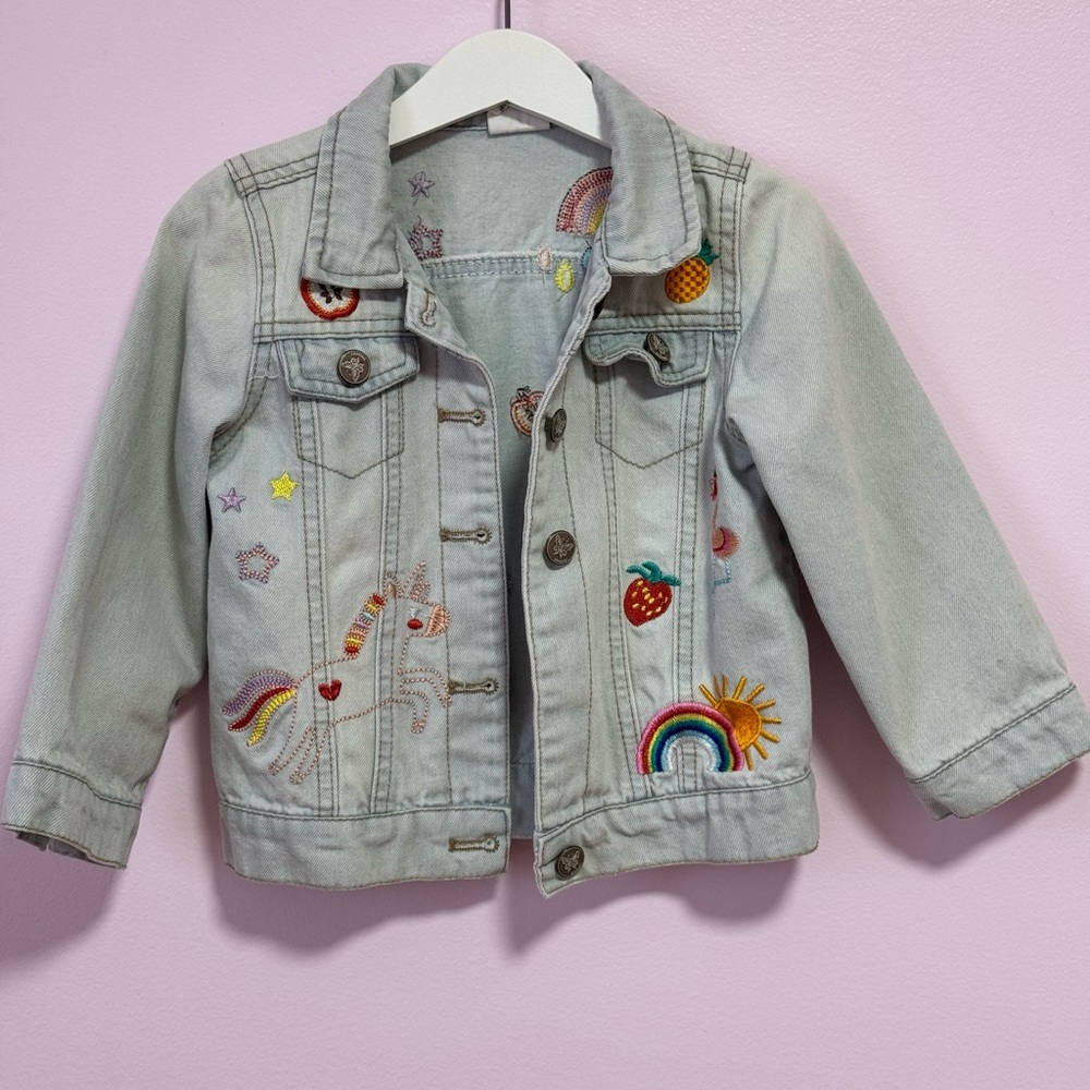 Cute light Jean jacket with romantic details
